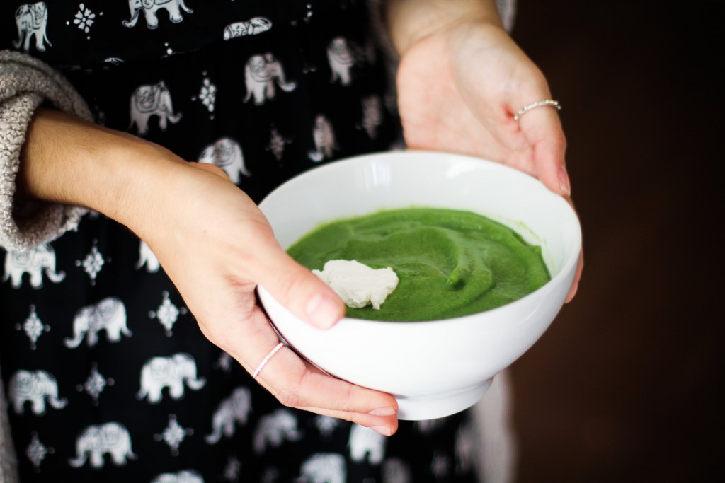 broccoli and goat cheese soup
